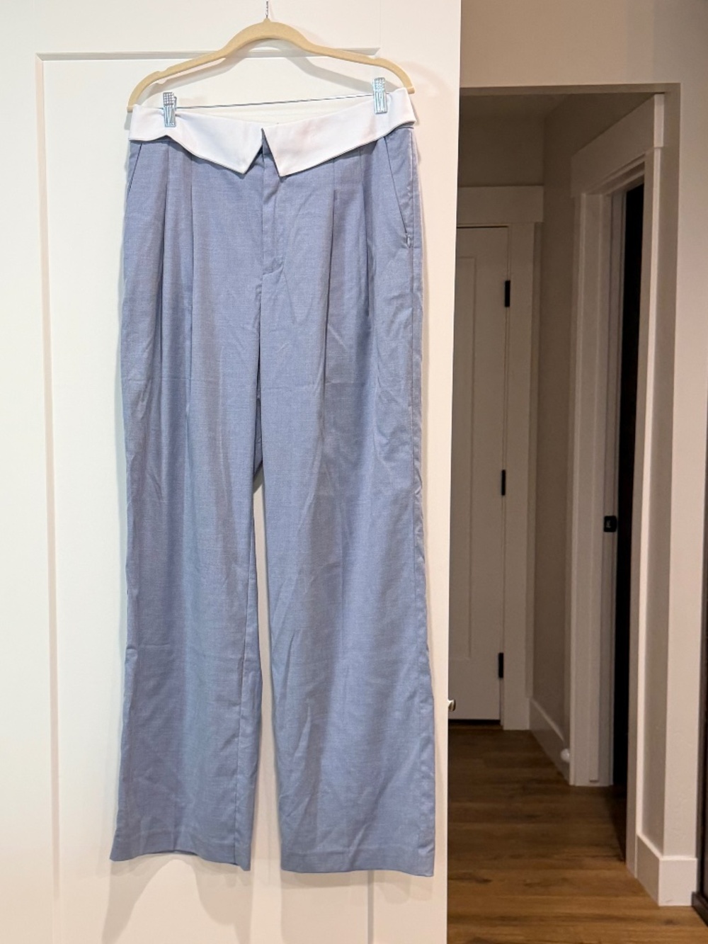 Good American Slacks Pants Women's Size 30 10 Blue wide leg